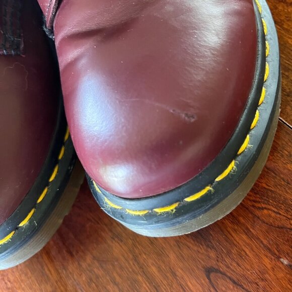Dr.‎ Martens 1460 Cherry Red Leather Boots Size 5 - Picture 7 of 11